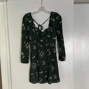 Abercrombie Romantic Green Floral Dress